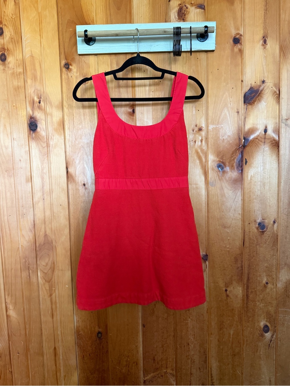 Maeve Red Scoop Neck Mini Dress